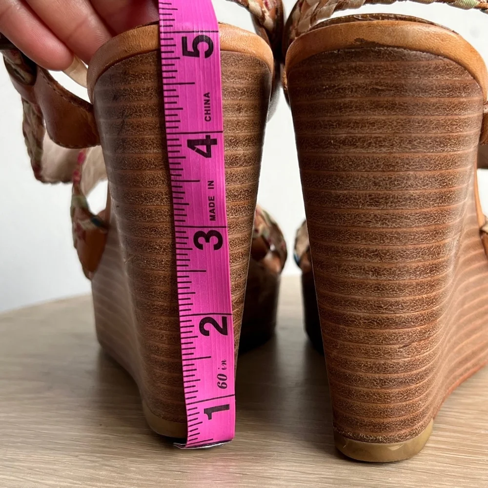Women's Frye Wedge Sandals Brown Multi Size Unknown